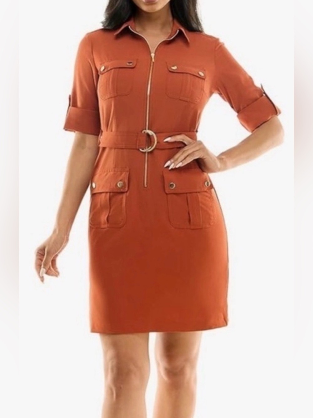 SHARAGANO - CORAL MIDI DRESS